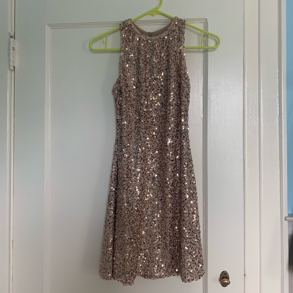DRESS THE POPULATION DESIGNER SEQUIN DRESS